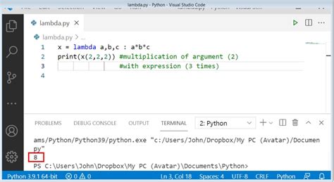 what are lambda functions in python give an example