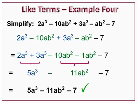 what are like terms in algebra with examples