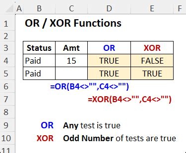 what are logical functions in excel with examples