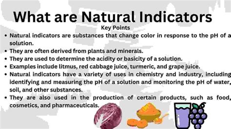 what are natural indicators explain with two examples