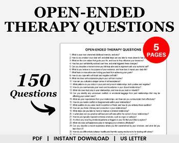 what are open ended questions in counseling