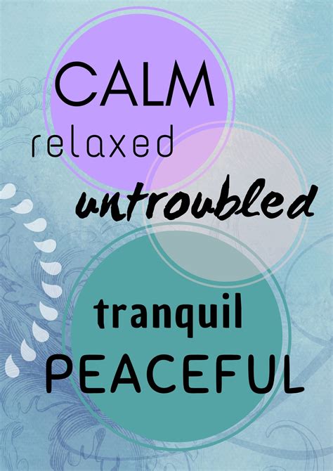what are other words for tranquil