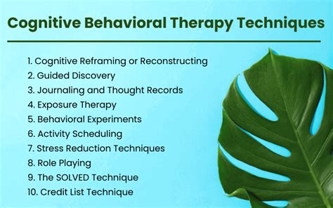 what are some cognitive behavioral techniques used with tim in his therapy session