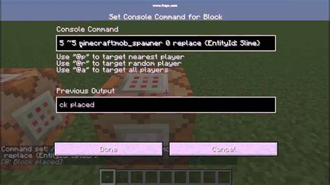 what are some commands for the command block in minecraft