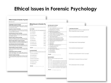 what are some ethical issues in forensic psychology