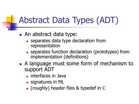 what are some examples of abstract data types
