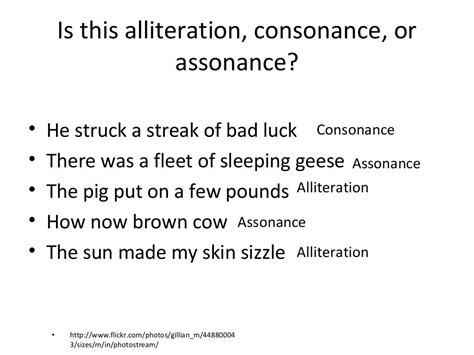 what are some examples of assonance