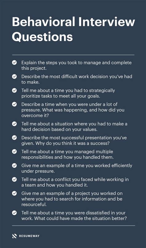 what are some examples of behavioral interview questions and answers