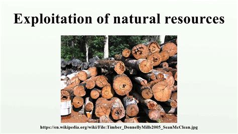 what are some examples of exploitation natural resources