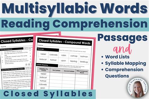 what are some examples of multisyllabic words