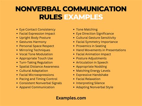 what are some examples of non-verbal communication