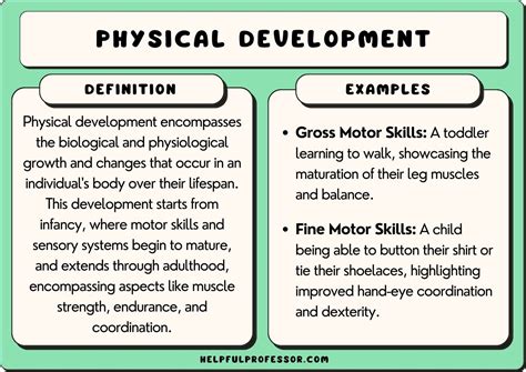 what are some examples of physical development