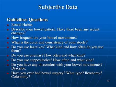 what are some examples of subjective data