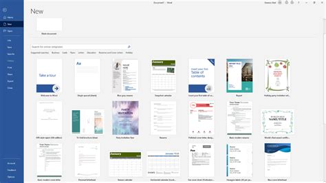 what are some examples of templates in word