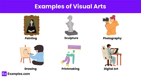 what are some examples of visual arts