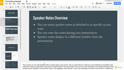 what are speaker notes in a presentation