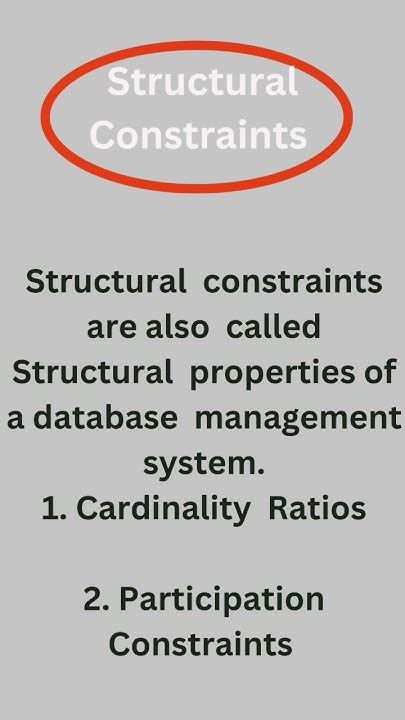 what are structural constraints in dbms