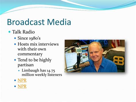 what are the 10 examples of broadcast media