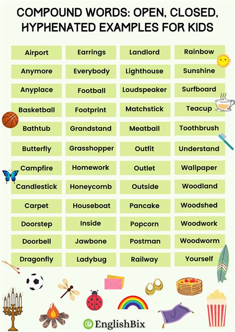 what are the 10 examples of hyphenated compound words