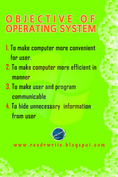 what are the 3 objectives of operating system