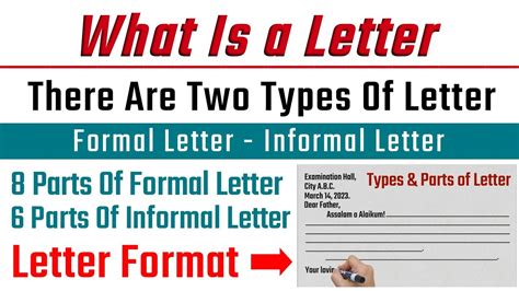 what are the 3 types of letter writing and examples
