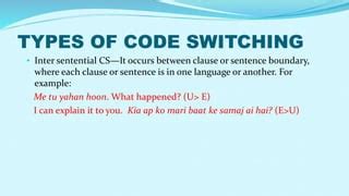 what are the 4 types of code switching