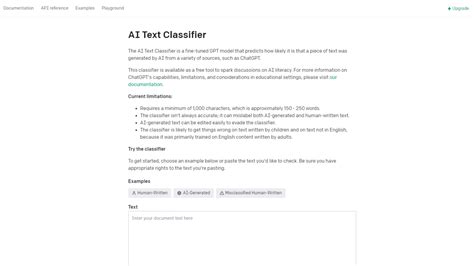 what are the applications of ai text classifier