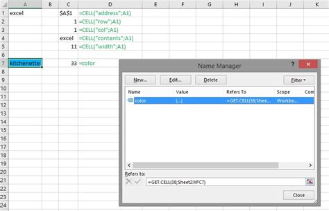 what are the attributes in excel