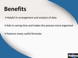 what are the benefits of using an excel table