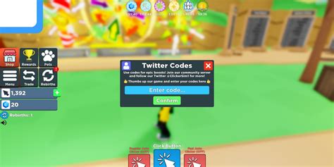 what are the codes for roblox clicker