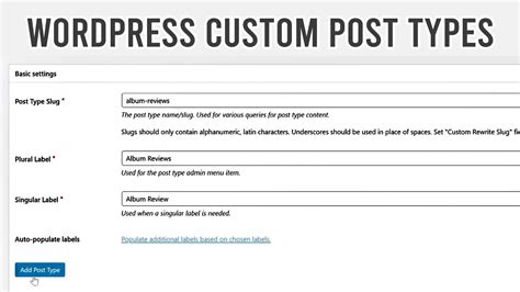 what are the different post types in wordpress