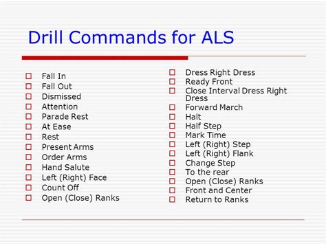 what are the drill commands