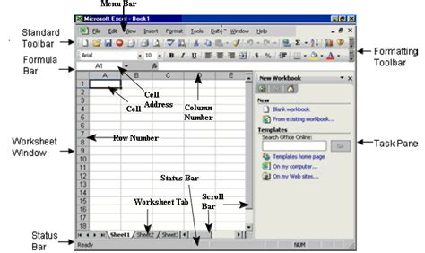 what are the elements of ms excel