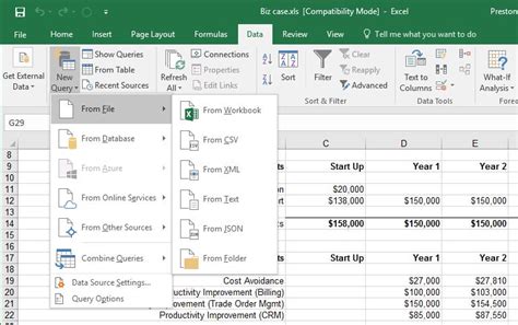 what are the features of excel 2016