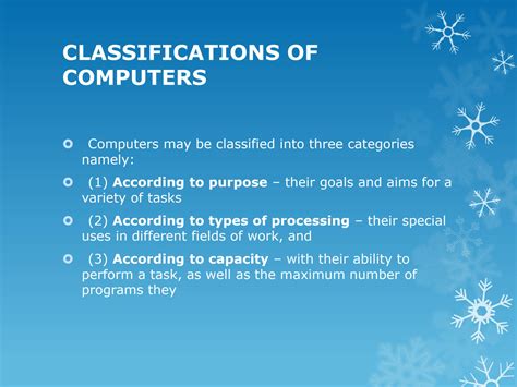 what are the four classifications of computers with examples