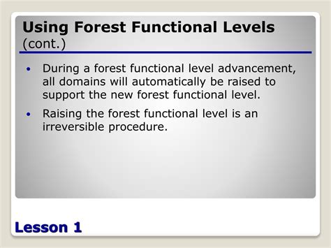 what are the highest domain and forest functional levels that you can implement