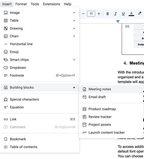 what are the key features of google docs