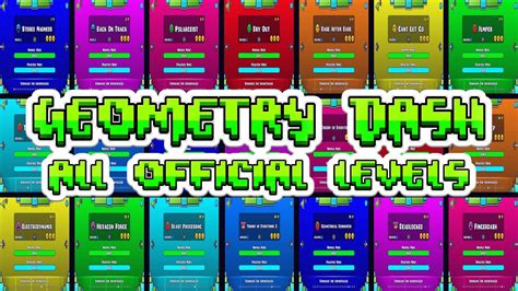 what are the levels in geometry dash