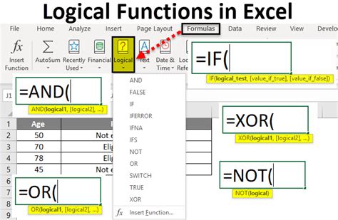 what are the logical functions in excel