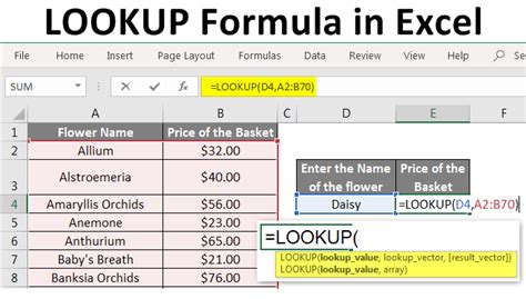 what are the lookup formulas in excel