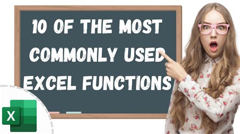 what are the most commonly used functions in excel