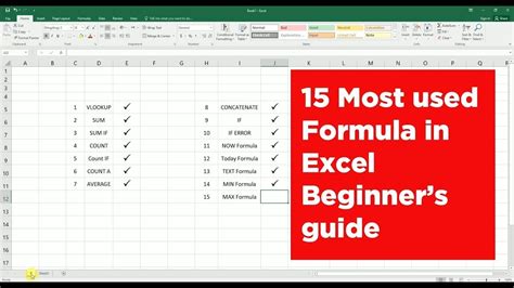 what are the most useful formulas in excel