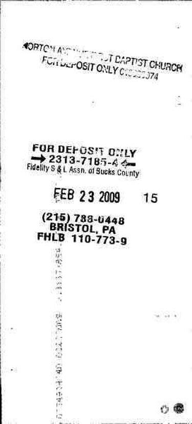 what are the numbers on the back of a cashed check