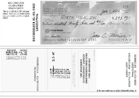 what are the numbers on the back of a cleared check