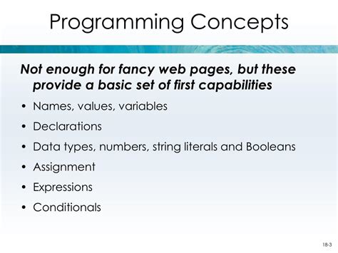 what are the programming concepts