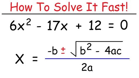 what are the quadratic equation in math