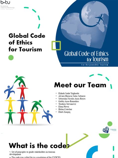 what are the salient components of the global code of ethics in tourism