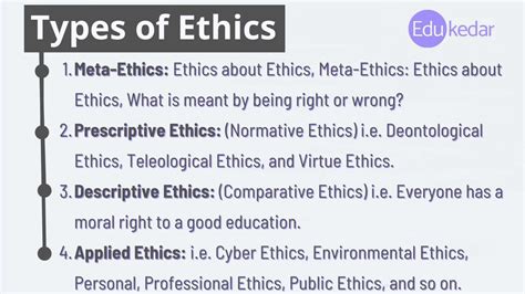 what are the three types of ethics and explain each