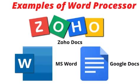 what are the two example of word processor