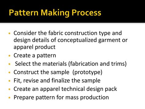 what are the types of pattern making